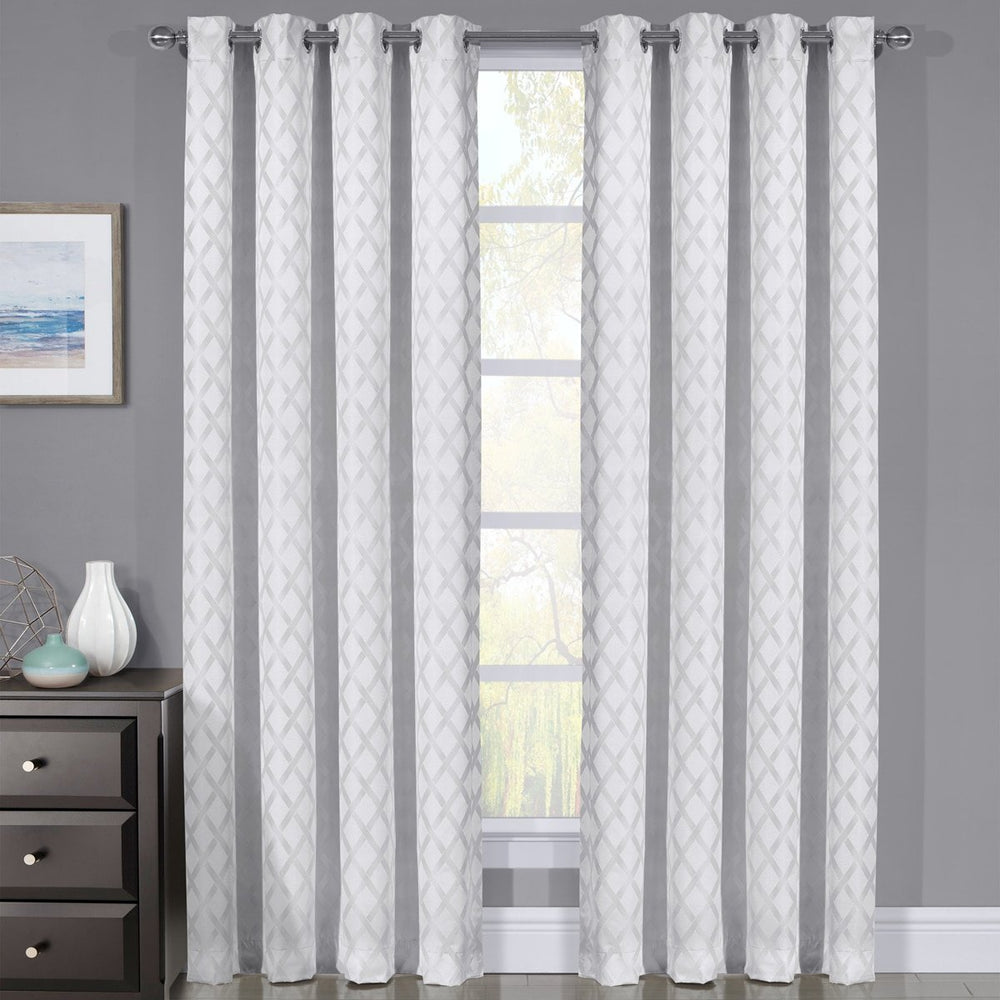 GoLinens Blackout Curtain Panels Rosaline – Jacquard Insulated (Set of 2)